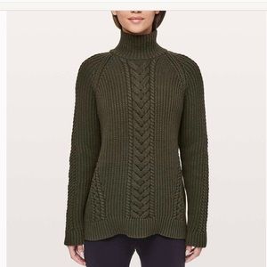 Lululemon Bring The Cozy Turtleneck Cable Sweater